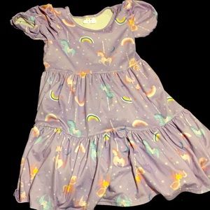Dot Dot Smile dress sz 7 unicorn rainbow carousel